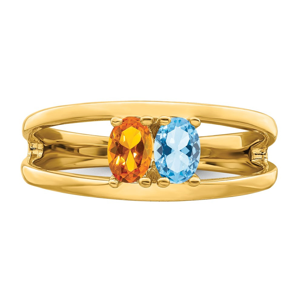 14k Synthetic Family Jewelry Ring