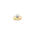 14k Synthetic Family Jewelry Ring