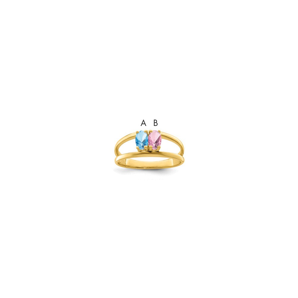 14k Synthetic Family Jewelry Ring