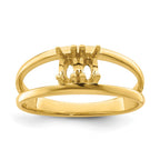 14k Genuine 2 Stone Mother's Ring