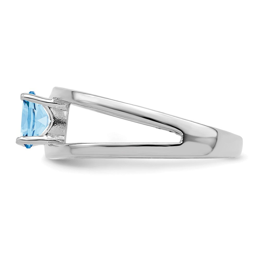 14k White Gold Synthetic Family Jewelry Ring
