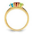14k Synthetic Family Jewelry Ring