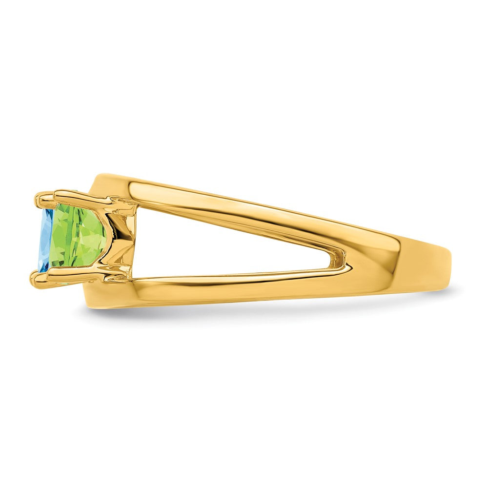 14k Synthetic Family Jewelry Ring