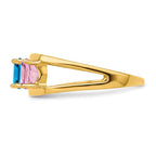 14k Synthetic Family Jewelry Ring