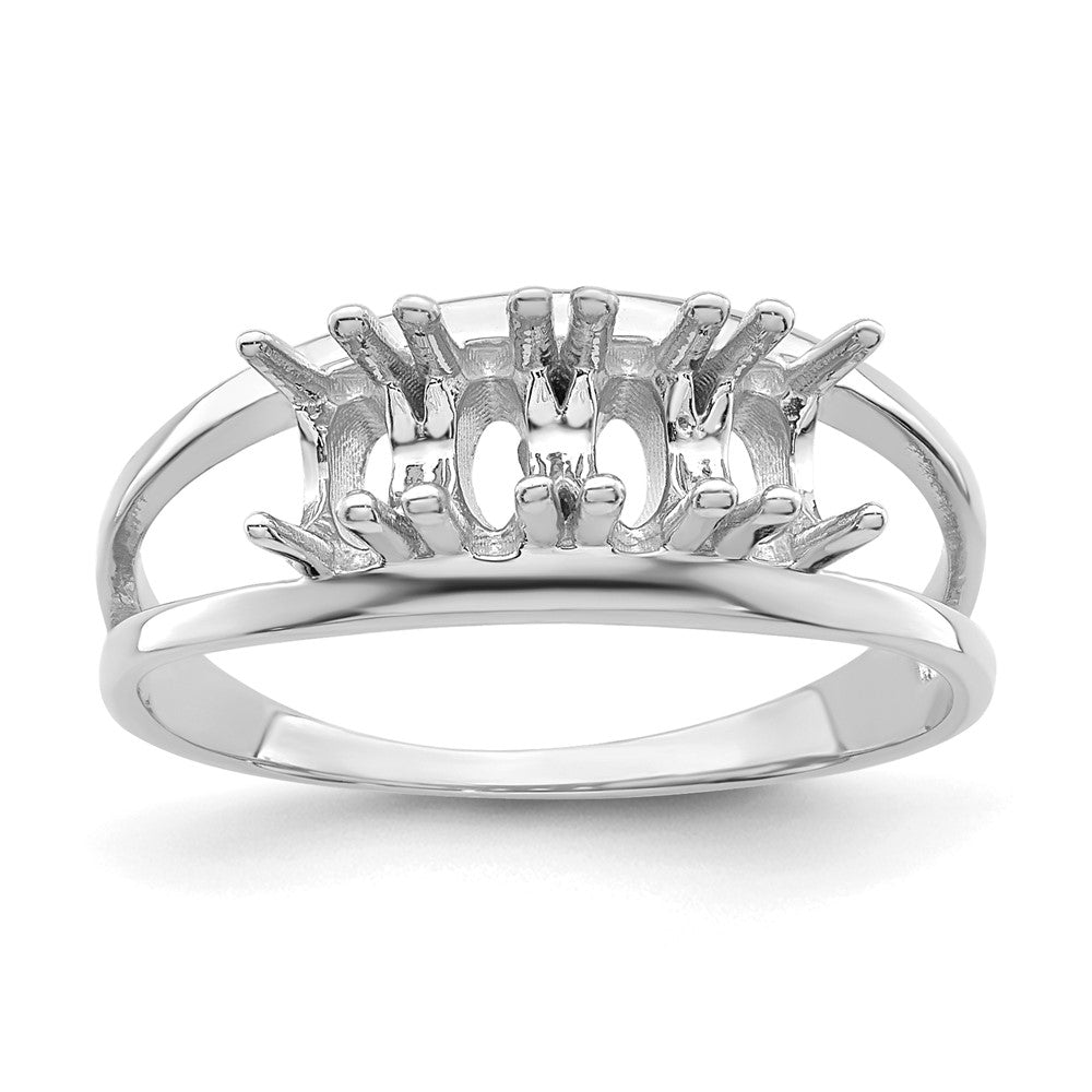 14k White Gold Genuine 4 Stone Mother's Ring
