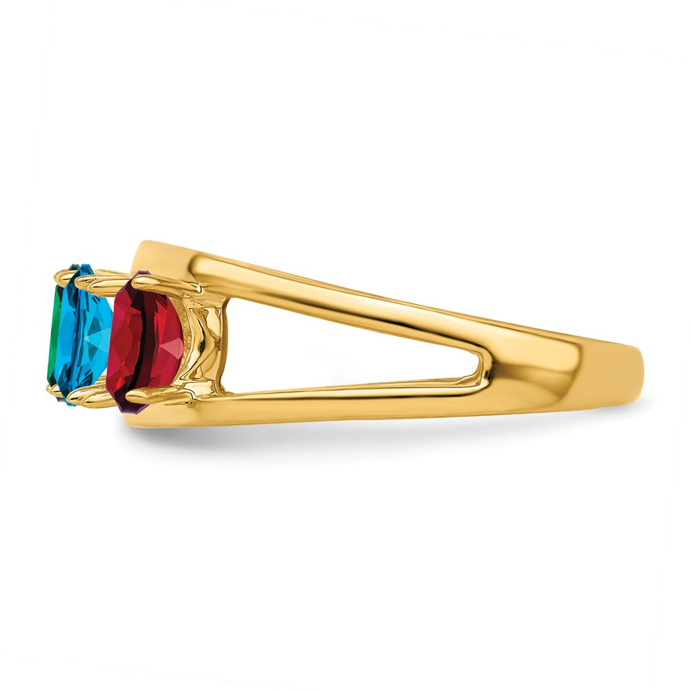 14k Synthetic Family Jewelry Ring