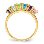 14k Synthetic Family Jewelry Ring