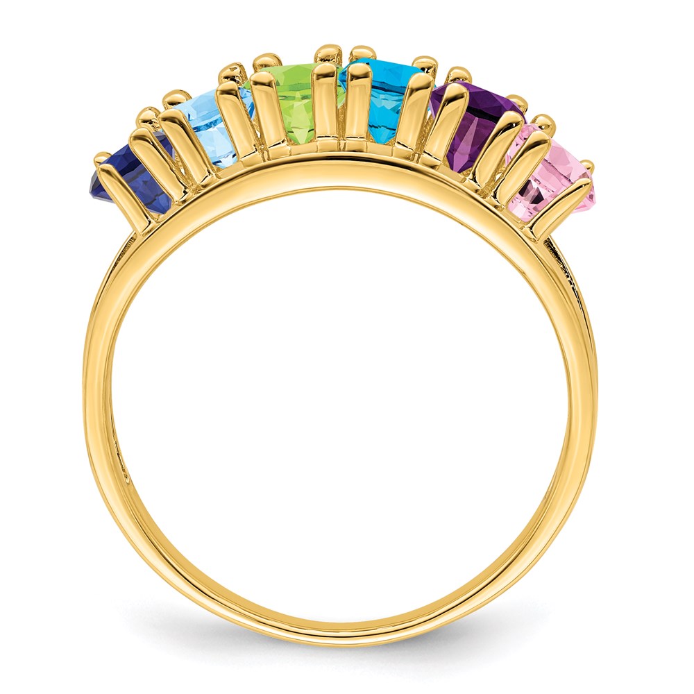 14k Synthetic Family Jewelry Ring