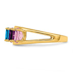 14k Synthetic Family Jewelry Ring
