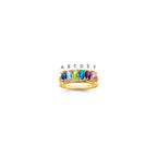 14k Synthetic Family Jewelry Ring