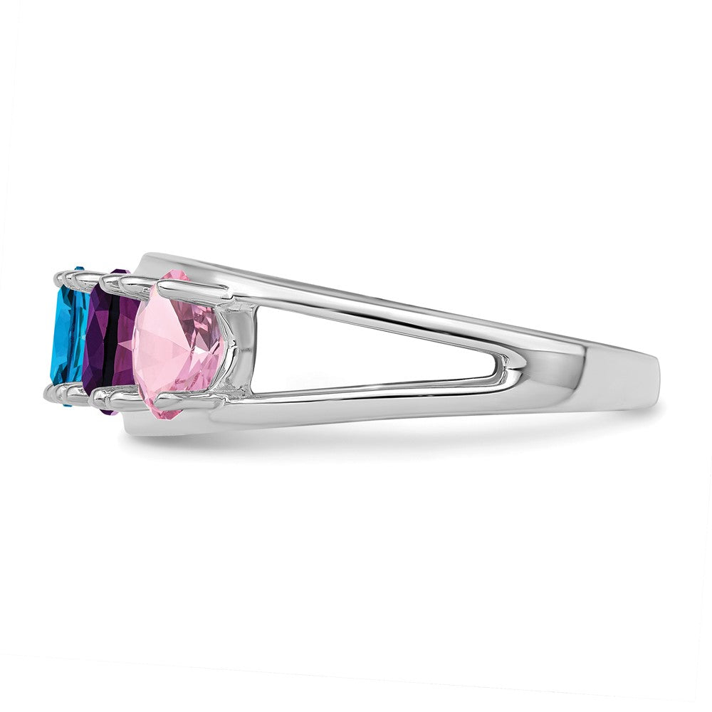 14k White Gold Family Jewelry Ring