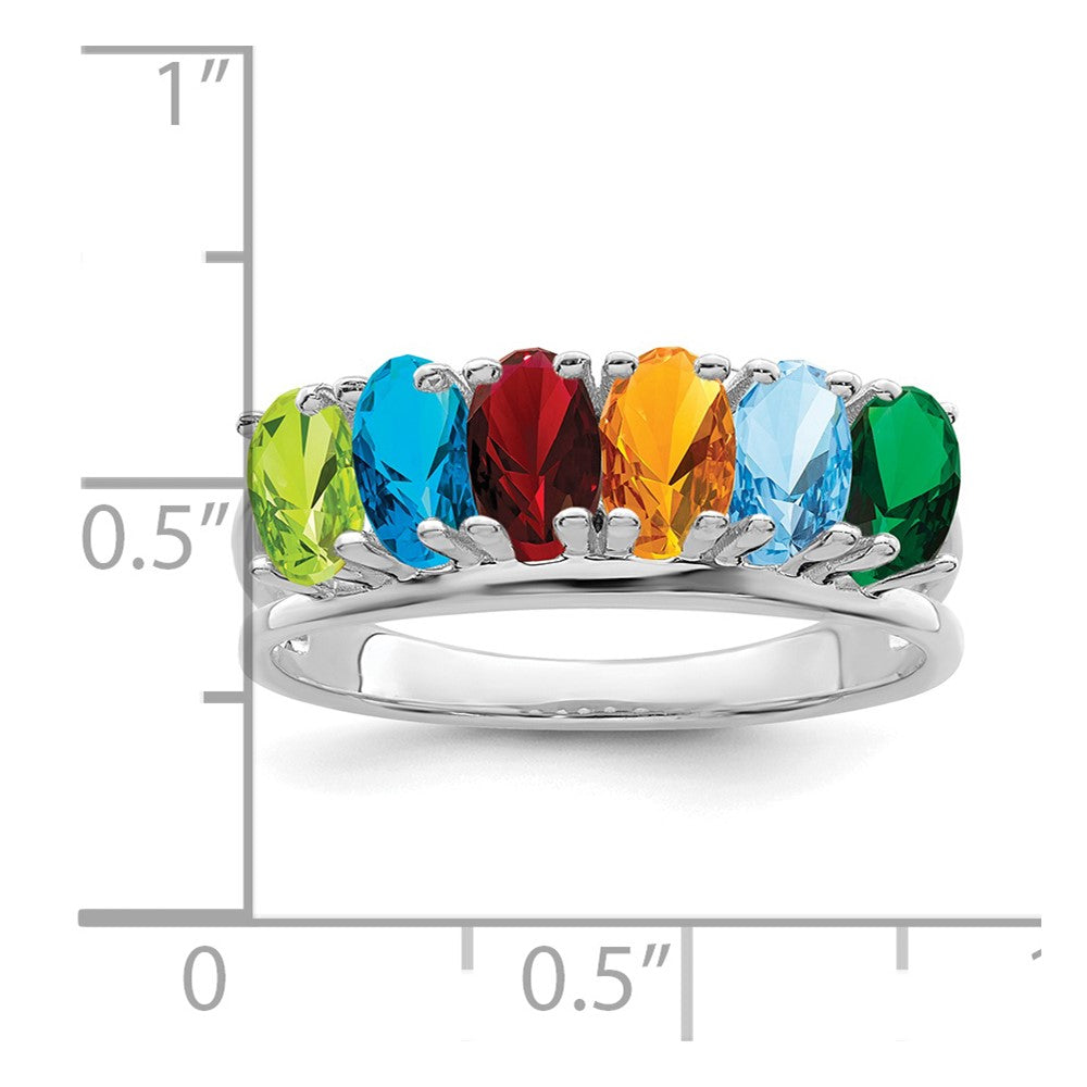14k White Gold Family Jewelry Ring