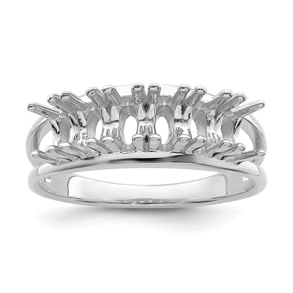 14k White Gold Family Jewelry Ring