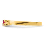 14K Family Jewelry Synthetic Stone & Diamond Set Ring