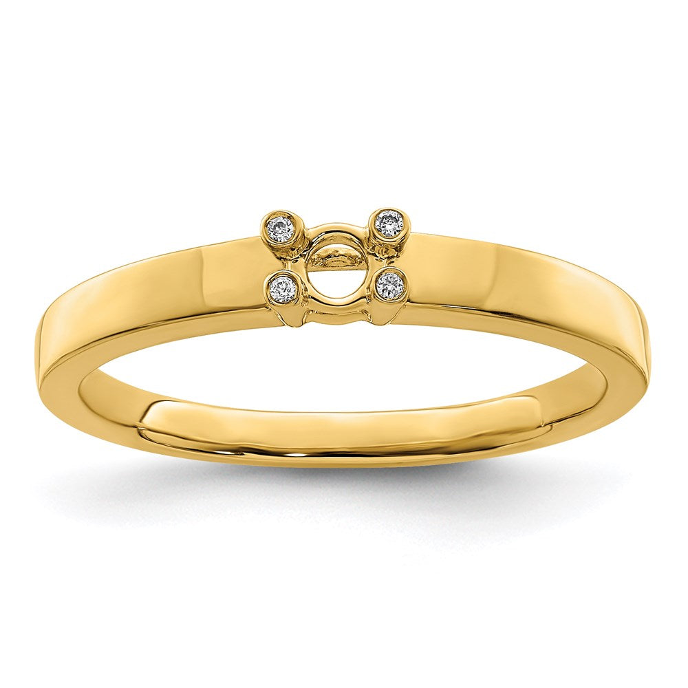 14K Family Jewelry Diamond Semi-Set Ring