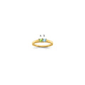 14K Family Jewelry Genuine Stone & Diamond Set Ring