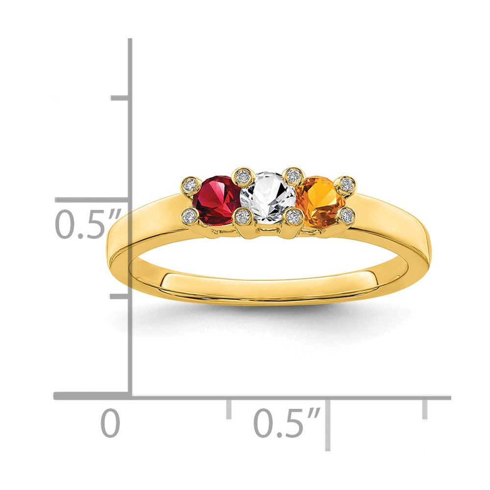 14K Family Jewelry Diamond Semi-Set Ring