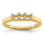 14K Family Jewelry Diamond Semi-Set Ring