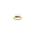 14K Family Jewelry Genuine Stone & Diamond Set Ring