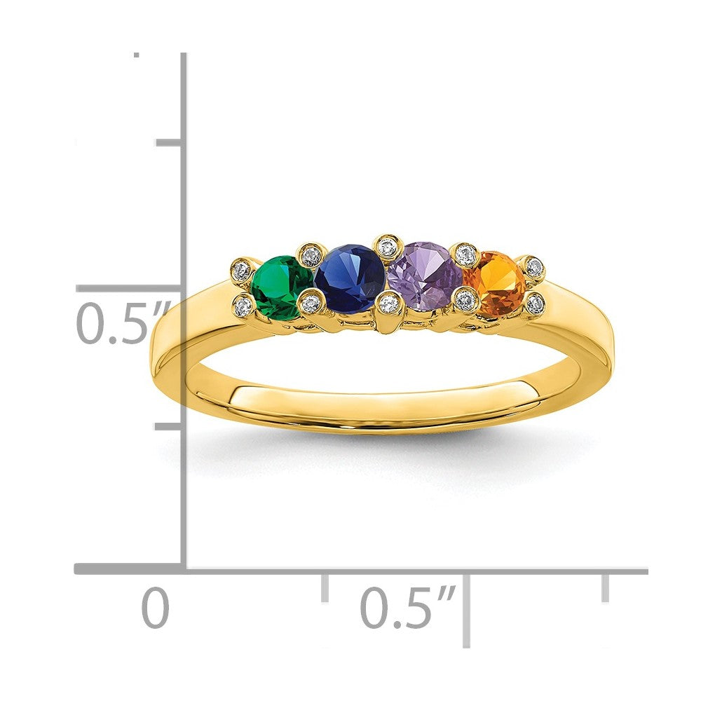 14K Family Jewelry Diamond Semi-Set Ring