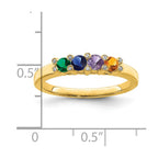 14K Family Jewelry Genuine Stone & Diamond Set Ring