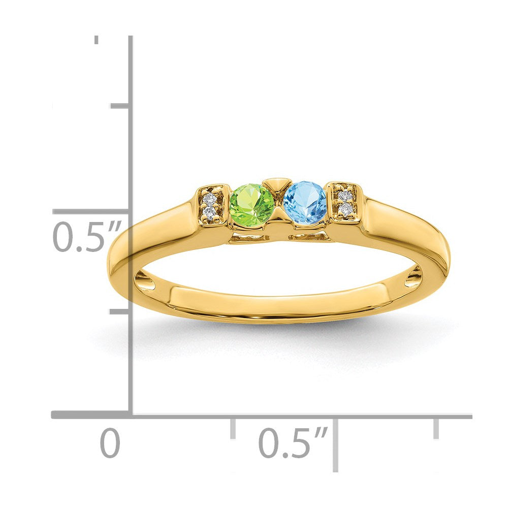 14K Family Jewelry Diamond Semi-Set Ring