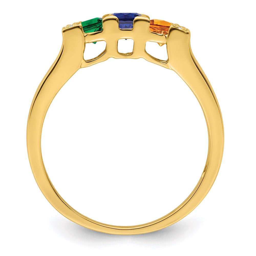 14K Family Jewelry Diamond Semi-Set Ring