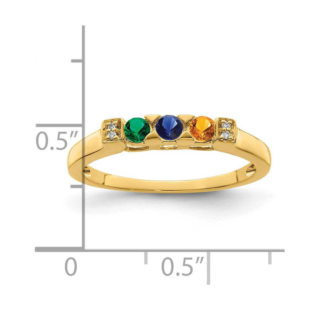 14K Family Jewelry Diamond Semi-Set Ring