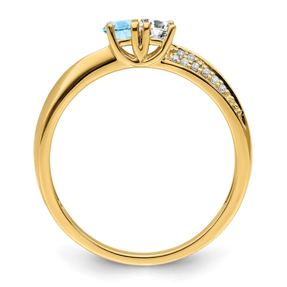 14K Family Jewelry Diamond Semi-Set Ring