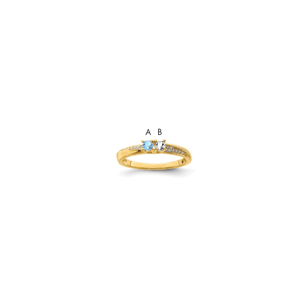 14K Family Jewelry Diamond Semi-Set Ring