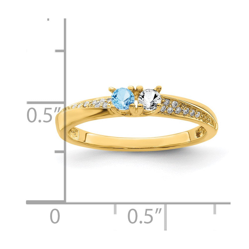 14K Family Jewelry Diamond Semi-Set Ring