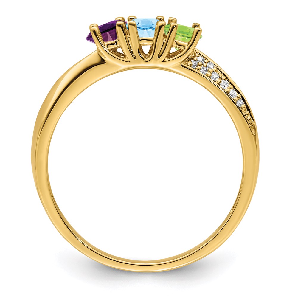 14K Family Jewelry Diamond Semi-Set Ring