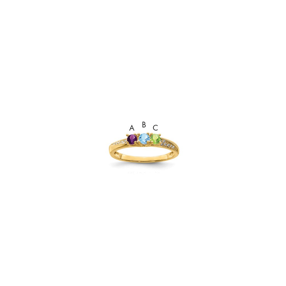 14K Family Jewelry Diamond Semi-Set Ring
