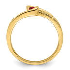 14K Family Jewelry Synthetic Stone & Diamond Set Ring