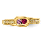 14K Family Jewelry Diamond Semi-Set Ring