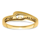 14K Family Jewelry Synthetic Stone & Diamond Set Ring