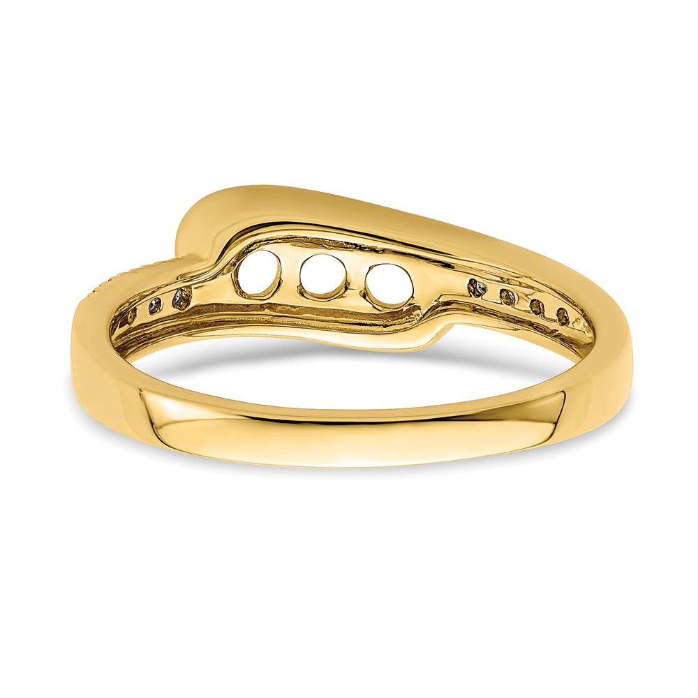 14K Family Jewelry Synthetic Stone & Diamond Set Ring
