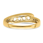 14K Family Jewelry Synthetic Stone & Diamond Set Ring