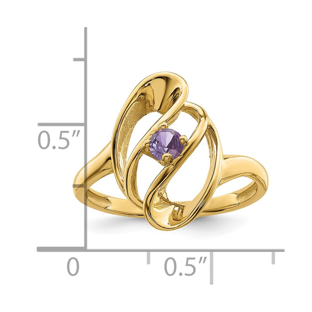 14k 3mm Synthetic Family Jewelry Ring
