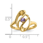 14k 3mm Synthetic Family Jewelry Ring