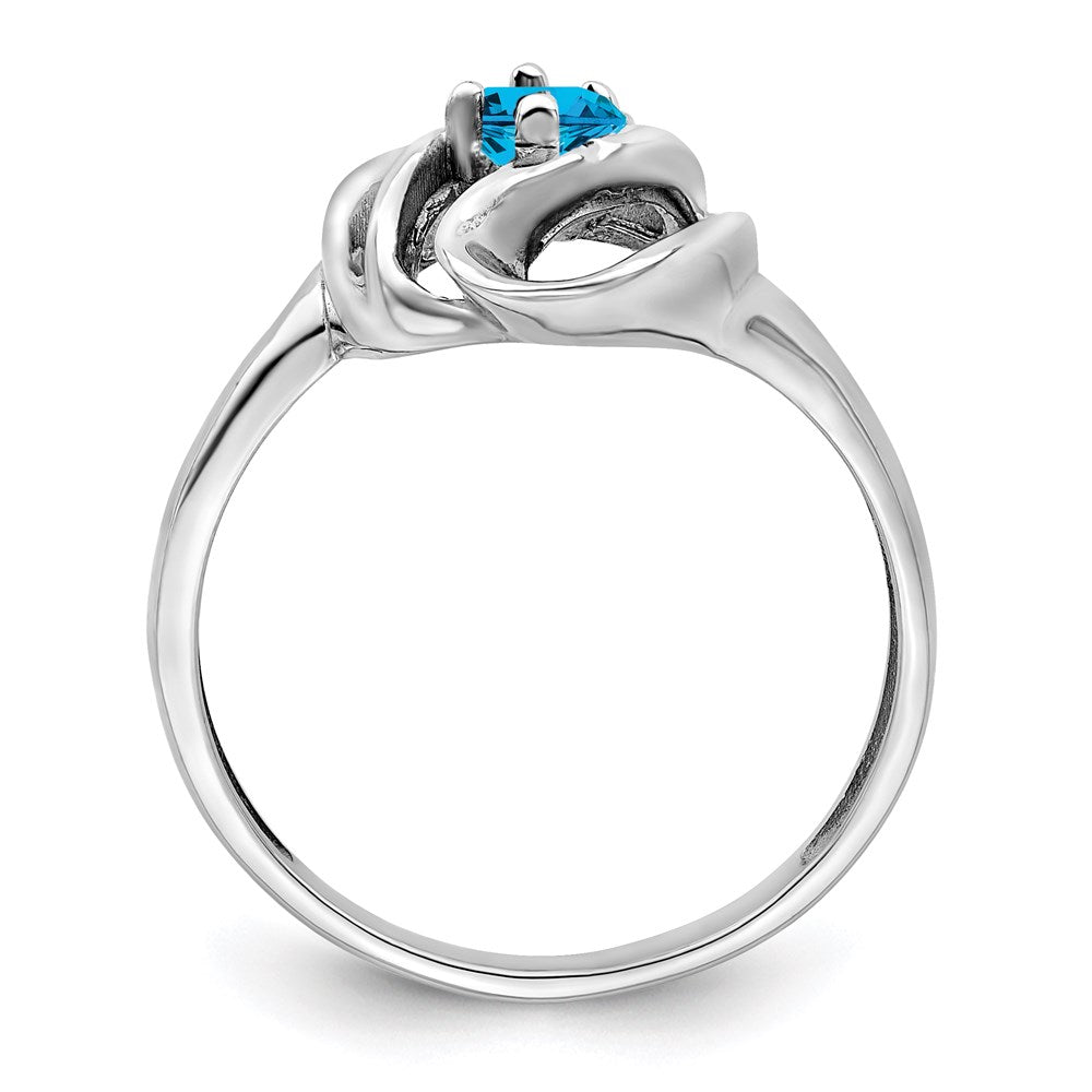 14k White Gold 3mm Synthetic family jewelry ring