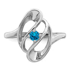 14k White Gold Family Jewelry Ring