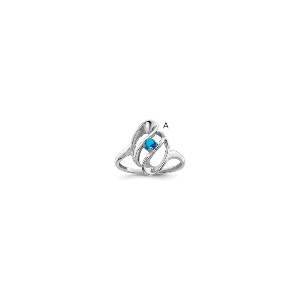 14k White Gold Family Jewelry Ring