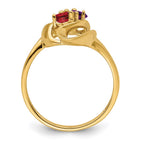 14k Synthetic Family Jewelry Ring