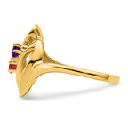 14k Synthetic Family Jewelry Ring