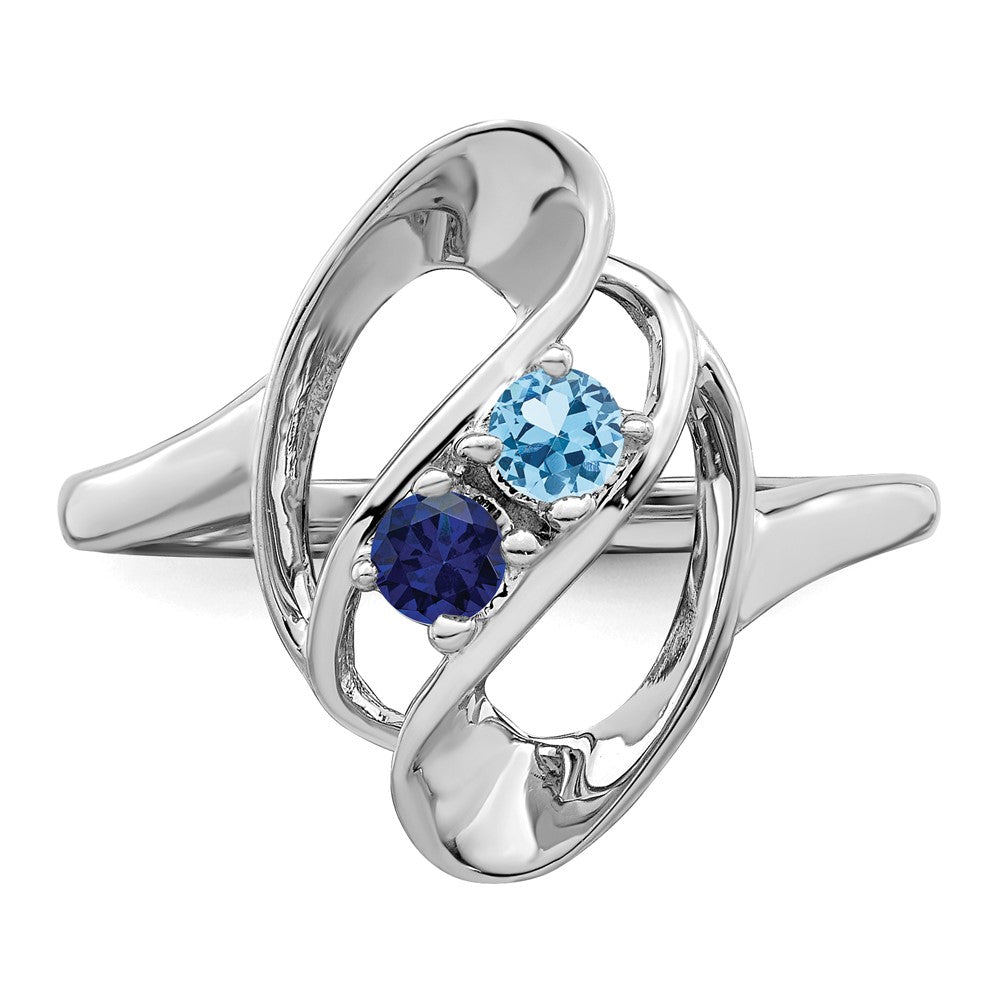 14k White Gold Family Jewelry Ring