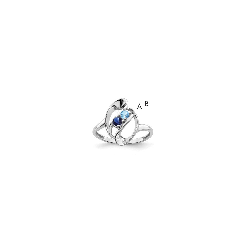 14k White Gold Family Jewelry Ring