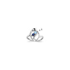 14k White Gold Synthetic Family Jewelry Ring