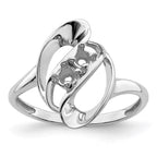 14k White Gold Family Jewelry Ring