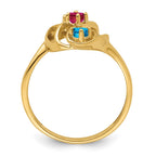 14k Synthetic Family Jewelry Ring